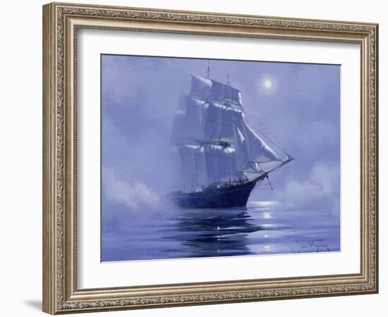 Solent'- Out of the Nightmist, 2009-James Brereton-Framed Giclee Print