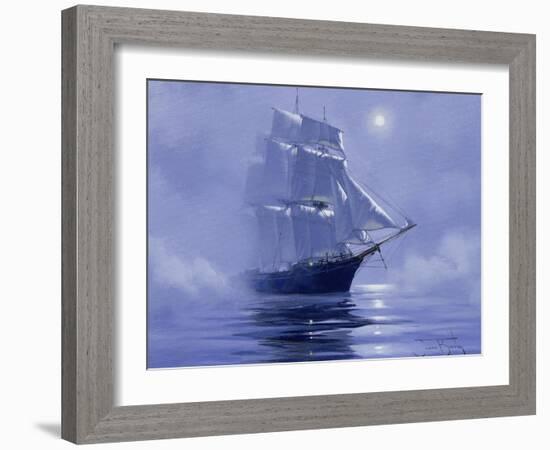 Solent'- Out of the Nightmist, 2009-James Brereton-Framed Giclee Print