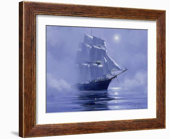 Solent'- Out of the Nightmist, 2009-James Brereton-Framed Giclee Print