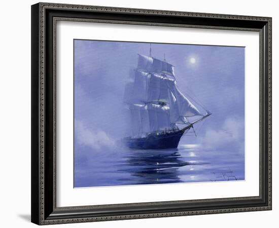 Solent'- Out of the Nightmist, 2009-James Brereton-Framed Giclee Print