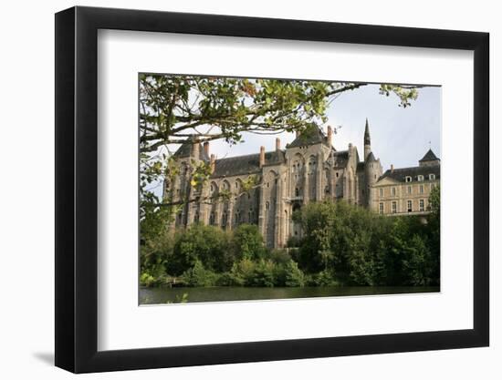 Solesmes Benedictine Abbey overlooking the Sarthe River, Solesmes, Sarthe, France-Godong-Framed Photographic Print