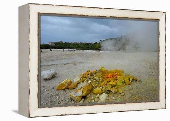 Solfatara, Volcanic Crater with Active Fumaroles, Pozzuoli, Naples, Campania, Italy, Europe-Carlo Morucchio-Framed Premier Image Canvas