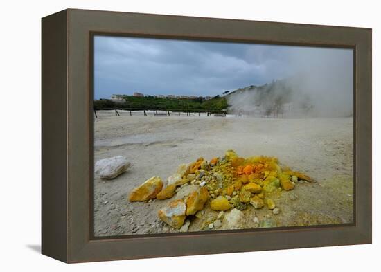 Solfatara, Volcanic Crater with Active Fumaroles, Pozzuoli, Naples, Campania, Italy, Europe-Carlo Morucchio-Framed Premier Image Canvas