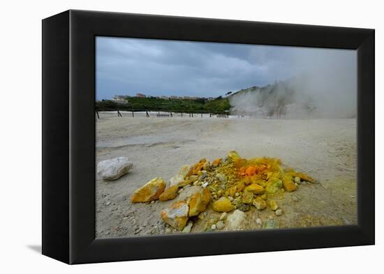 Solfatara, Volcanic Crater with Active Fumaroles, Pozzuoli, Naples, Campania, Italy, Europe-Carlo Morucchio-Framed Premier Image Canvas