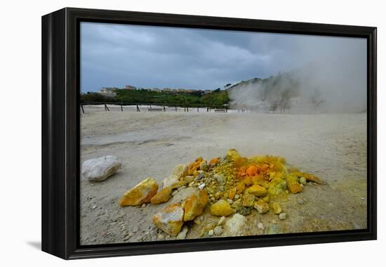 Solfatara, Volcanic Crater with Active Fumaroles, Pozzuoli, Naples, Campania, Italy, Europe-Carlo Morucchio-Framed Premier Image Canvas