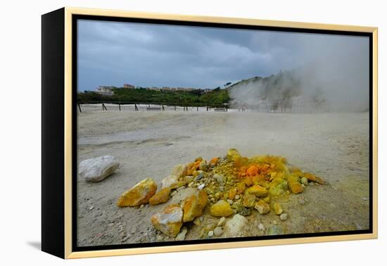 Solfatara, Volcanic Crater with Active Fumaroles, Pozzuoli, Naples, Campania, Italy, Europe-Carlo Morucchio-Framed Premier Image Canvas