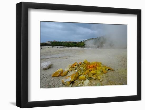 Solfatara, Volcanic Crater with Active Fumaroles, Pozzuoli, Naples, Campania, Italy, Europe-Carlo Morucchio-Framed Photographic Print