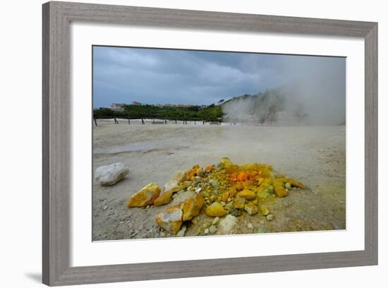 Solfatara, Volcanic Crater with Active Fumaroles, Pozzuoli, Naples, Campania, Italy, Europe-Carlo Morucchio-Framed Photographic Print