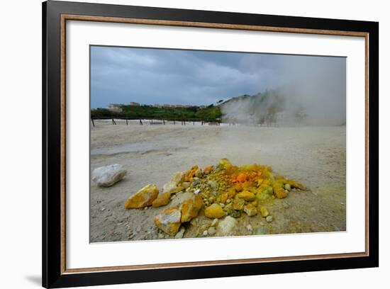 Solfatara, Volcanic Crater with Active Fumaroles, Pozzuoli, Naples, Campania, Italy, Europe-Carlo Morucchio-Framed Photographic Print