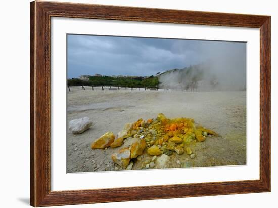 Solfatara, Volcanic Crater with Active Fumaroles, Pozzuoli, Naples, Campania, Italy, Europe-Carlo Morucchio-Framed Photographic Print