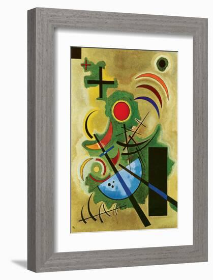 Solid Green-Wassily Kandinsky-Framed Premium Giclee Print