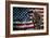 Solider Statue and American Flag by Identical Exposure-null-Framed Photo