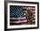 Solider Statue and American Flag by Identical Exposure-null-Framed Photo