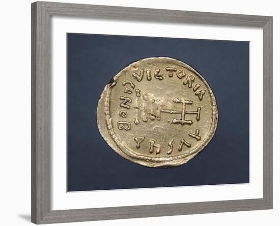 Solidus of Emperor Heraclius I, Verso, Byzantine Coins, 7th Century-null-Framed Giclee Print