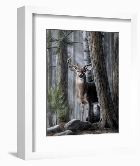 Solitary Buck-Kevin Daniel-Framed Art Print