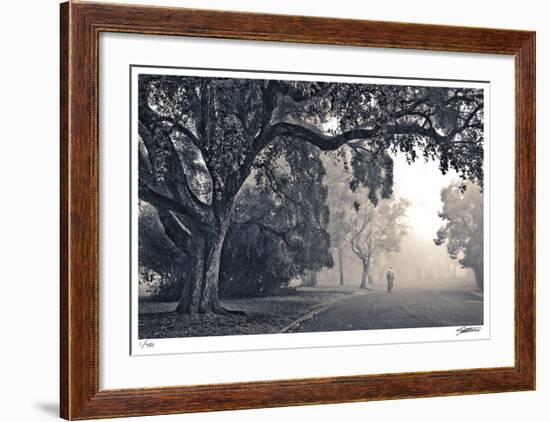 Solitary Cyclist-Donald Satterlee-Framed Giclee Print