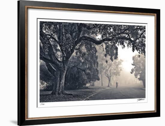 Solitary Cyclist-Donald Satterlee-Framed Giclee Print