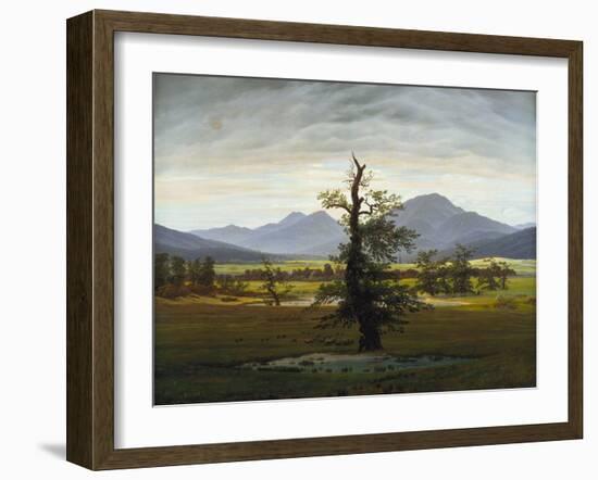 Solitary Tree (Village Landscape in Morning Light), 1822-Caspar David Friedrich-Framed Giclee Print