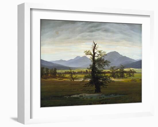 Solitary Tree (Village Landscape in Morning Light), 1822-Caspar David Friedrich-Framed Giclee Print