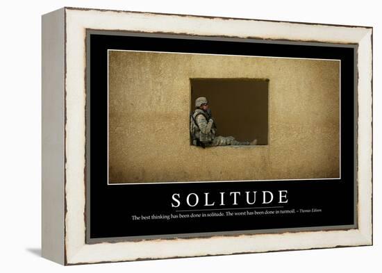 Solitude: Inspirational Quote and Motivational Poster-null-Framed Premier Image Canvas