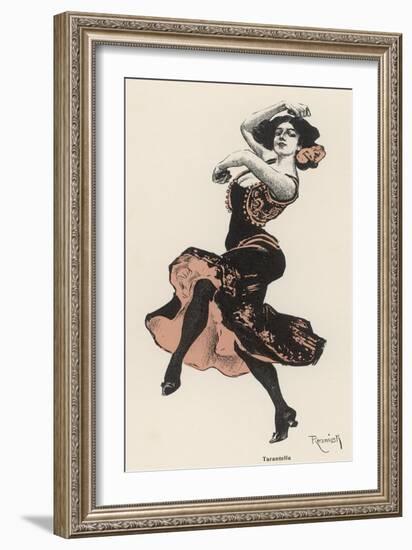 Solo Dancer Performs the Tarantella-Ferdinand Von Reznicek-Framed Art Print