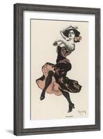 Solo Dancer Performs the Tarantella-Ferdinand Von Reznicek-Framed Art Print
