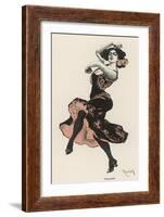Solo Dancer Performs the Tarantella-Ferdinand Von Reznicek-Framed Art Print