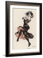 Solo Dancer Performs the Tarantella-Ferdinand Von Reznicek-Framed Art Print