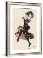 Solo Dancer Performs the Tarantella-Ferdinand Von Reznicek-Framed Art Print