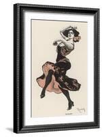 Solo Dancer Performs the Tarantella-Ferdinand Von Reznicek-Framed Art Print
