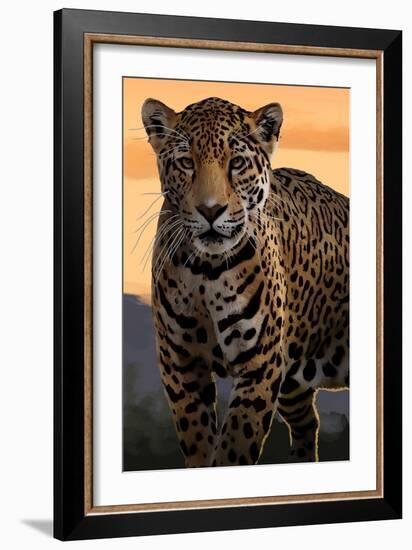 Solo Jaguar-Lantern Press-Framed Art Print