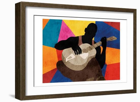 Solo Musician 1-Marcus Prime-Framed Art Print