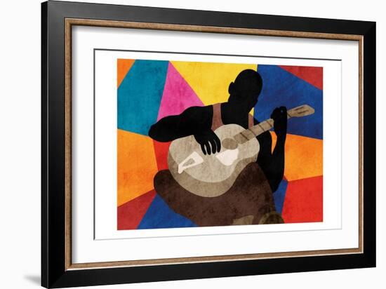 Solo Musician 1-Marcus Prime-Framed Art Print