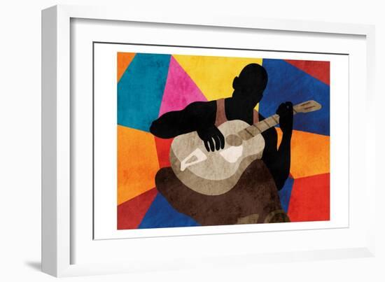 Solo Musician 1-Marcus Prime-Framed Art Print