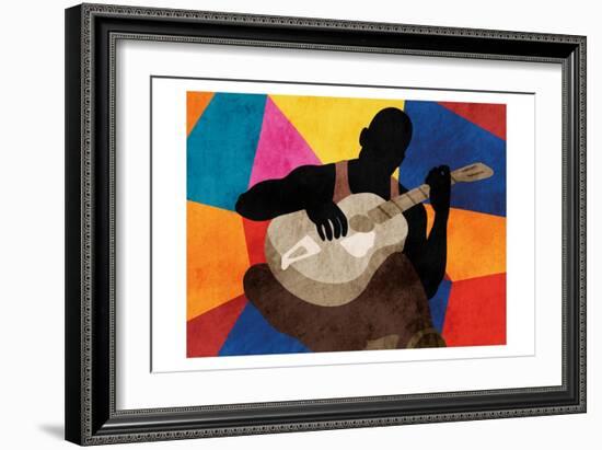 Solo Musician 1-Marcus Prime-Framed Art Print