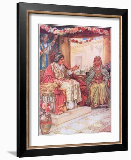 Soloman and the Queen of Sheba-Arthur A. Dixon-Framed Giclee Print