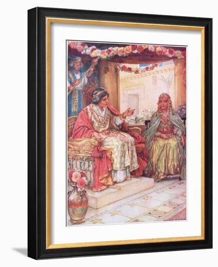 Soloman and the Queen of Sheba-Arthur A. Dixon-Framed Giclee Print
