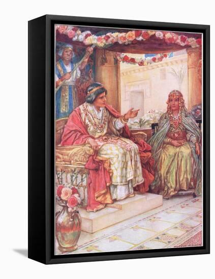 Soloman and the Queen of Sheba-Arthur A. Dixon-Framed Premier Image Canvas