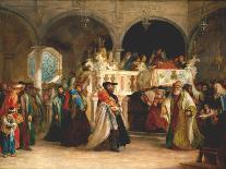 The Feast of the Rejoicing of the Torah at the Synagogue in Leghorn, Italy, 1850-Solomon Alexander Hart-Framed Premier Image Canvas