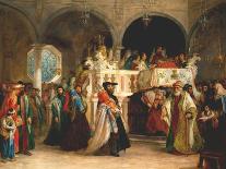 The Feast of the Rejoicing of the Torah at the Synagogue in Leghorn, Italy, 1850-Solomon Alexander Hart-Framed Giclee Print