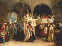 The Feast of the Rejoicing of the Torah at the Synagogue in Leghorn, Italy, 1850-Solomon Alexander Hart-Giclee Print
