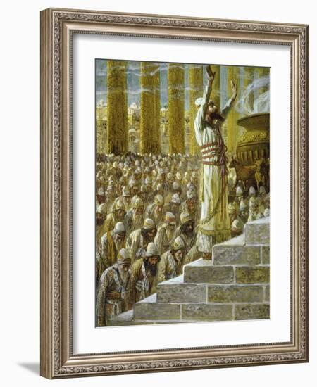 Solomon Dedicates the Temple at Jerusalem-James Tissot-Framed Giclee Print