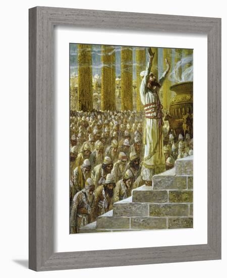 Solomon Dedicates the Temple at Jerusalem-James Tissot-Framed Giclee Print