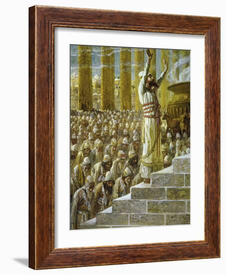 Solomon Dedicates the Temple at Jerusalem-James Tissot-Framed Giclee Print