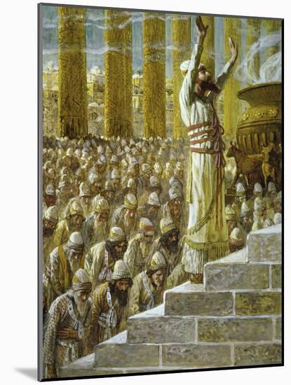 Solomon Dedicates the Temple at Jerusalem-James Tissot-Mounted Giclee Print