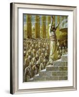 Solomon Dedicates the Temple at Jerusalem-James Tissot-Framed Giclee Print