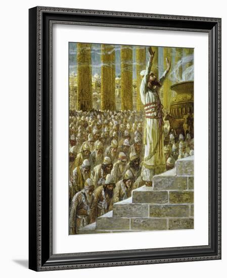 Solomon Dedicates the Temple at Jerusalem-James Tissot-Framed Giclee Print