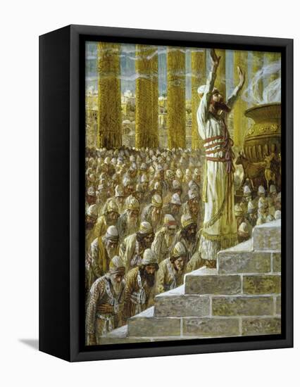 Solomon Dedicates the Temple at Jerusalem-James Tissot-Framed Premier Image Canvas