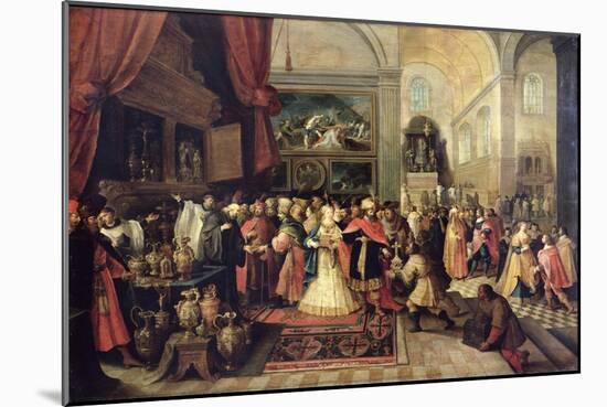 Solomon in the Treasury of the Temple, 1633-Frans Francken the Younger-Mounted Giclee Print