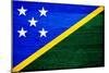 Solomon Islands Flag Design with Wood Patterning - Flags of the World Series-Philippe Hugonnard-Mounted Art Print